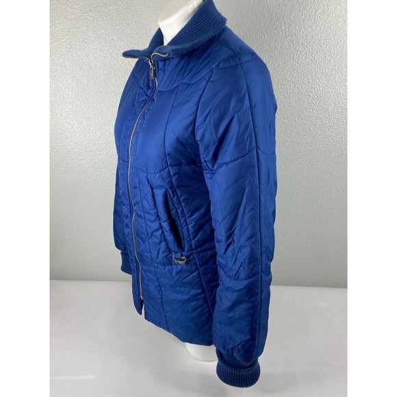 Diesel Women Small Quilted Puffer Jacket Blue Casual Winter - Picture 5 of 10